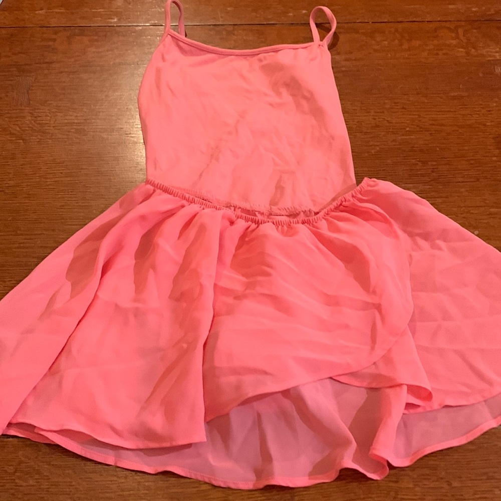 Bloch leotard and skirt, salmon color. Size 12-14.